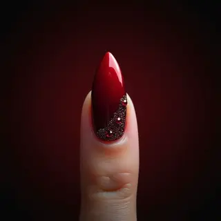 Red Chrome Aura Nails: A Gothic Caviar Dream ✨