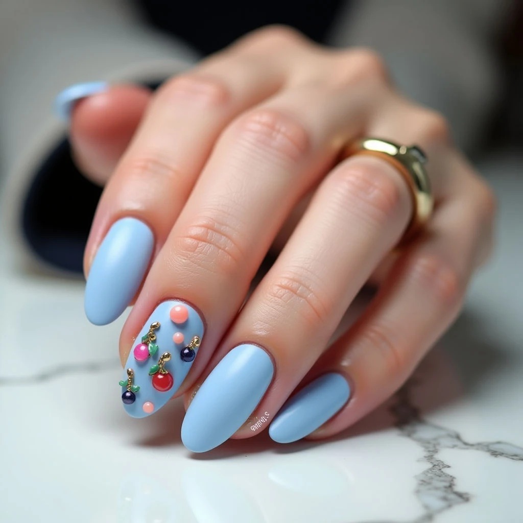 Chili Pepper Abstract Nails: A Fall Oval Design