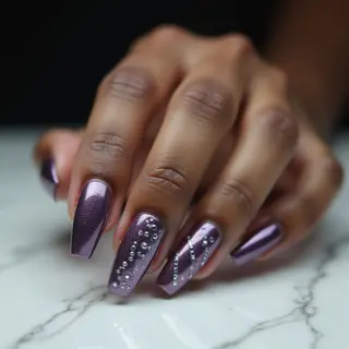 Chrome Ombre Nails for Dark Skin Tones ✨ Spring Boho Vibes