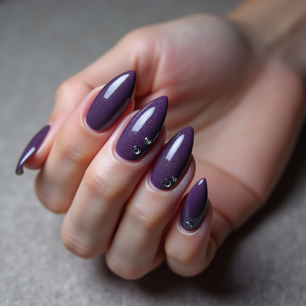 Mystical Purple Steampunk Nails for Winter