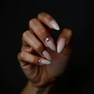 Neutral Petrol Nails for Brown Skin: A Gothic Almond Dream