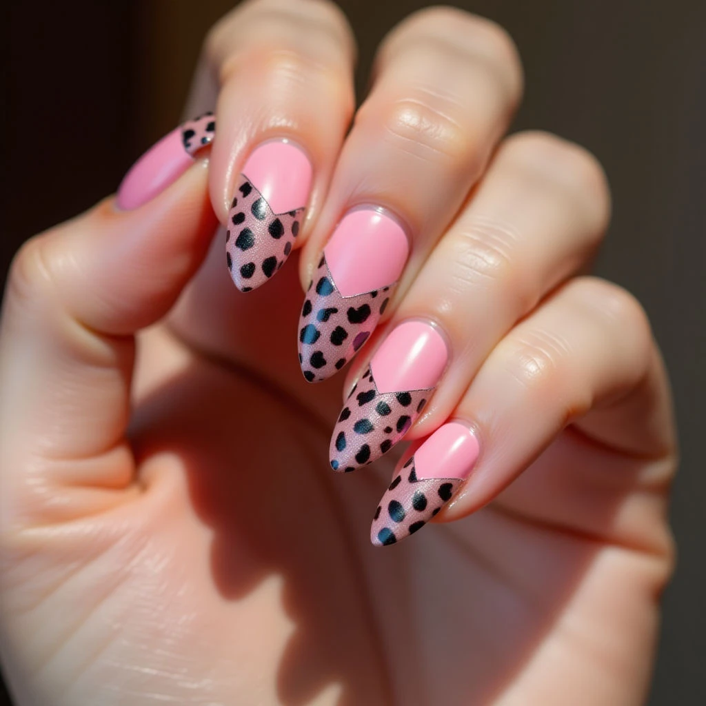 Do Your Nails Have to Match? Pink Leopard Winter Vibes!