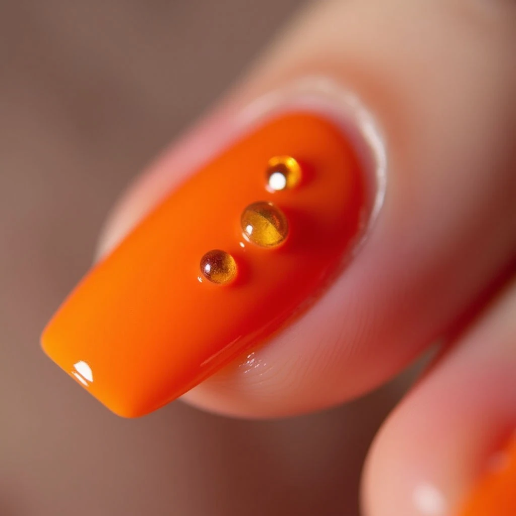 Sunny Orange Toe Nails for Summer 2025