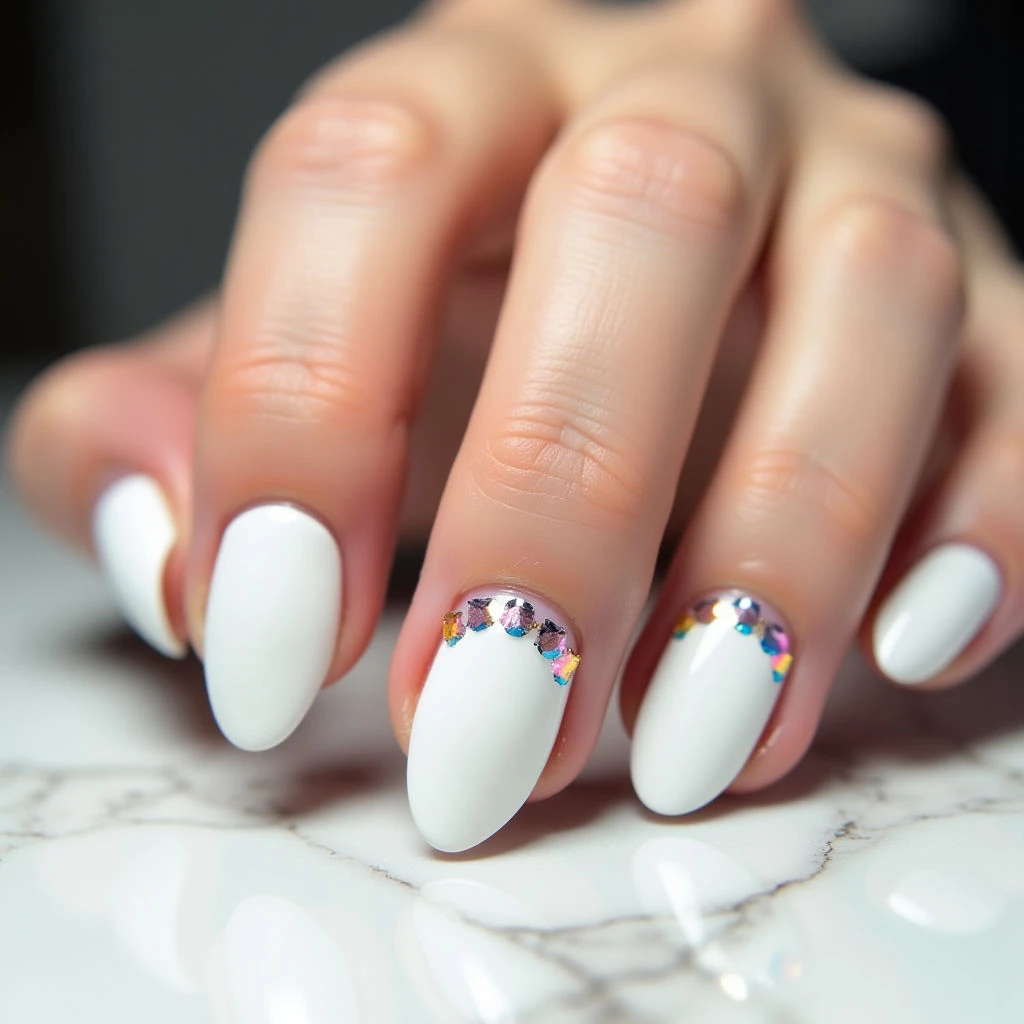 Rainbow Chrome Nails: Summer's Geometric Dream