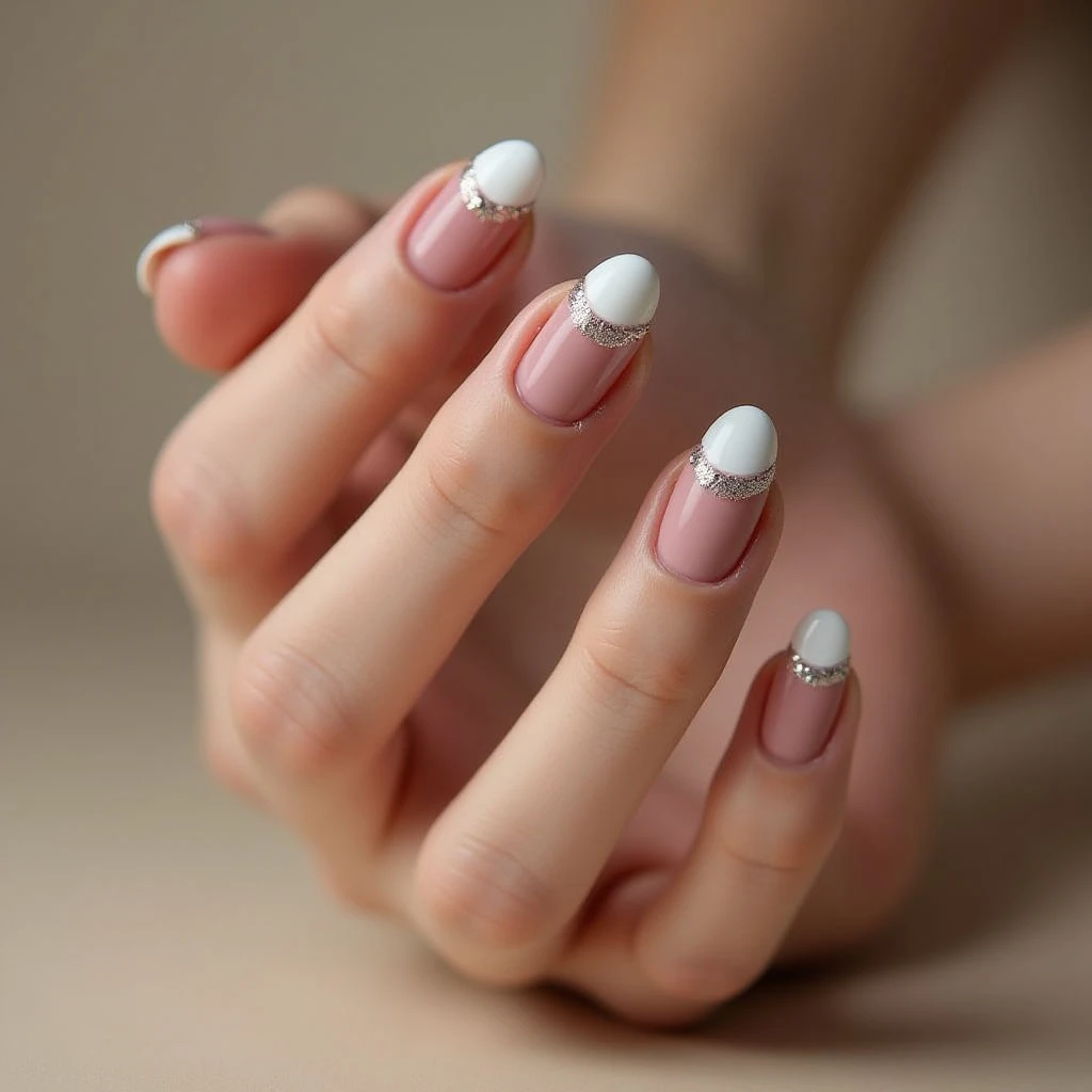 Cinnamon French Tips: A Geometric Matte Nail Art Design ✨