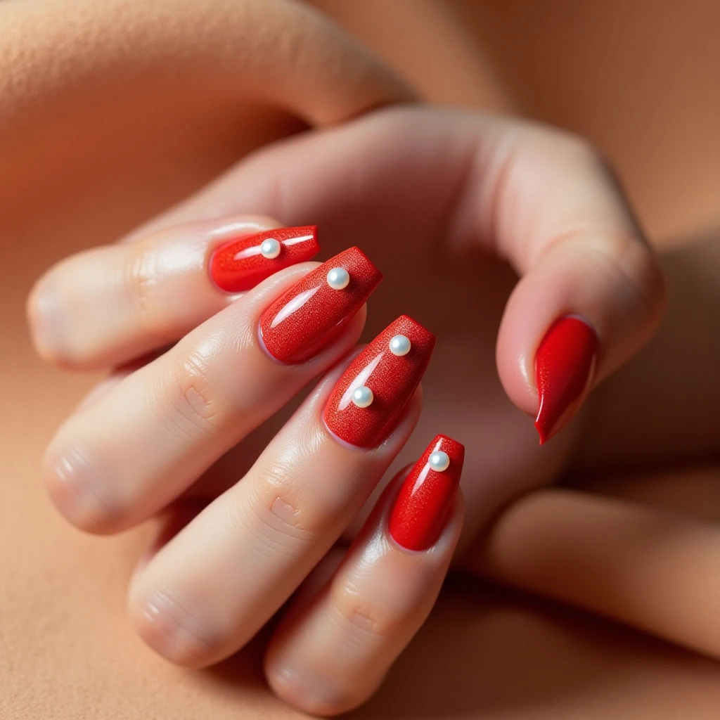Sizzling Spring Nails: Chili Pepper Coffin Designs