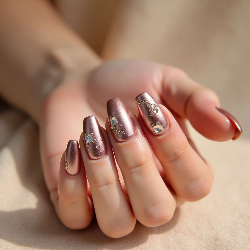 Rose Gold Chrome Toe Nails: Spring 2025's Hottest Trend!