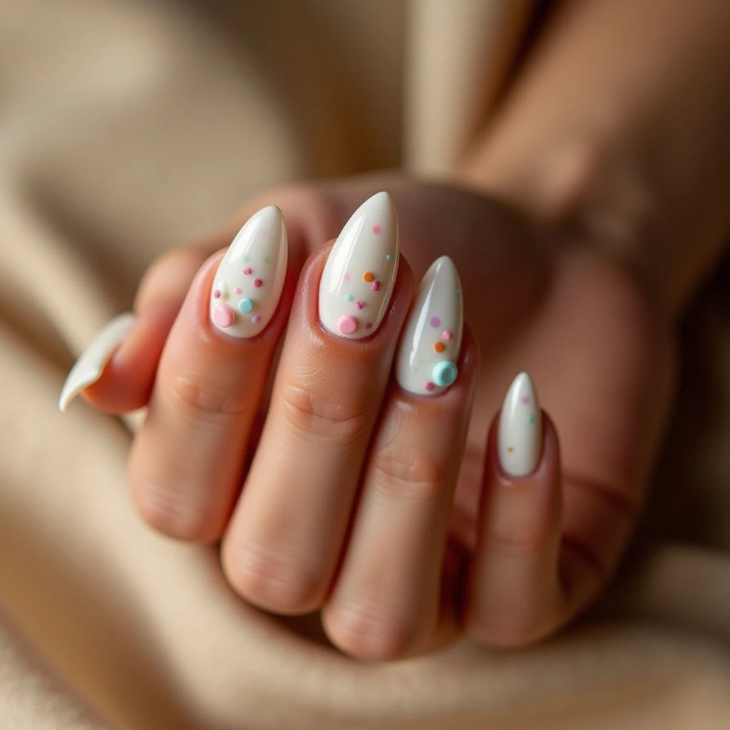 Pearly White Arrowhead Toe Nails: Summer 2025 Trend