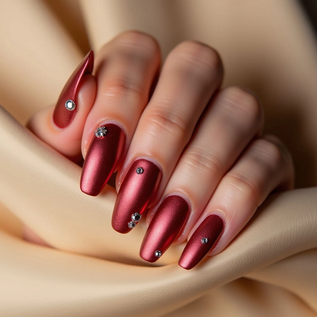 Chrome Watery Toe Nails: Fall's Velvet Matte Dream